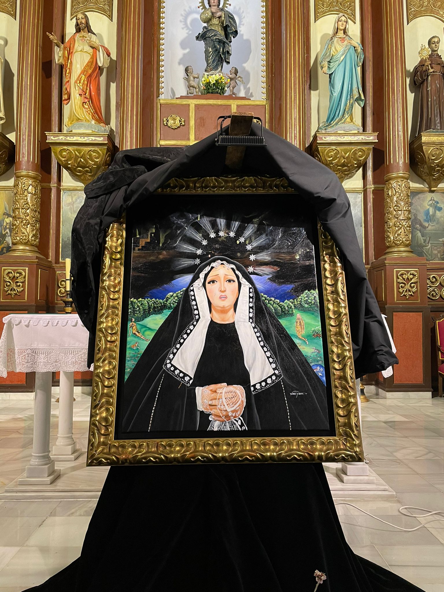 Imagen de la virgen obra conmemorativa 75 años primera salida procesional